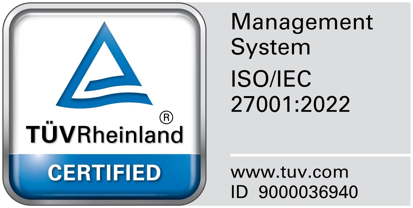 TÜV ISO 27001 certification suresecure logo